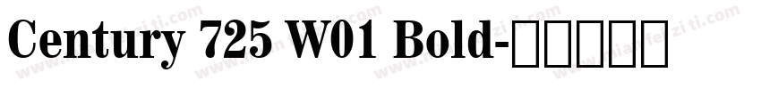 Century 725 W01 Bold字体转换